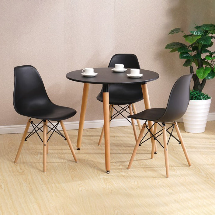 Wooden Dining Room Table for 2 Person with Natural Wood Legs Clearhalo 'Dining Tables & Seating' 'Dining Tables' 'dining_table' 'furn' 'furn_dining_table' 'Furniture' 'Kitchen & Dining Furniture' 7672413