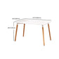 Wooden Dining Room Table for 2 Person with Natural Wood Legs Clearhalo 'Dining Tables & Seating' 'Dining Tables' 'dining_table' 'furn' 'furn_dining_table' 'Furniture' 'Kitchen & Dining Furniture' 7672421