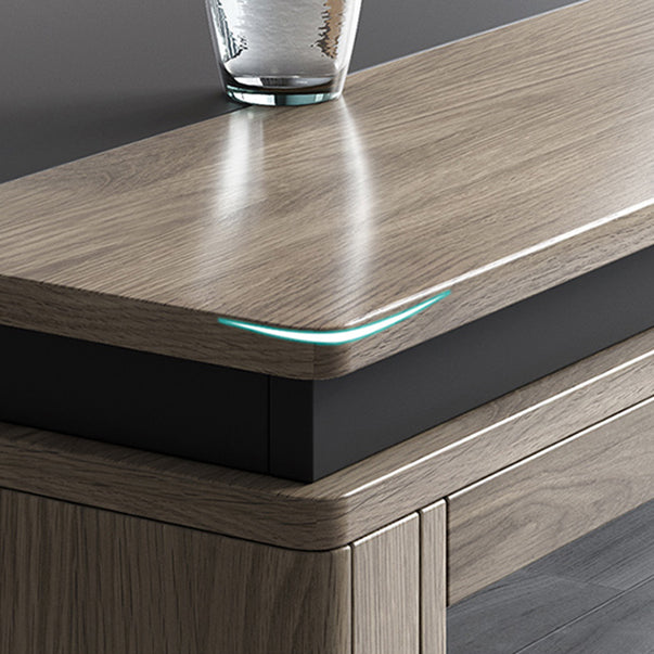 Modern Rectangle Wood Dining Table Extendable for Small Spaces