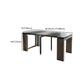 Modern Rectangle Wood Dining Table Extendable for Small Spaces