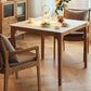 Modern Stone Top Dining Table Square Tabletop with Solid Wood Legs