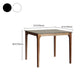 Modern Stone Top Dining Table Square Tabletop with Solid Wood Legs