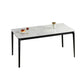 Modern Rectangular Stone Dining Table with 4 Foot for Dining Hall Clearhalo 'Dining Tables & Seating' 'Dining Tables' 'dining_table' 'furn' 'furn_dining_table' 'Furniture' 'Kitchen & Dining Furniture' 7672588