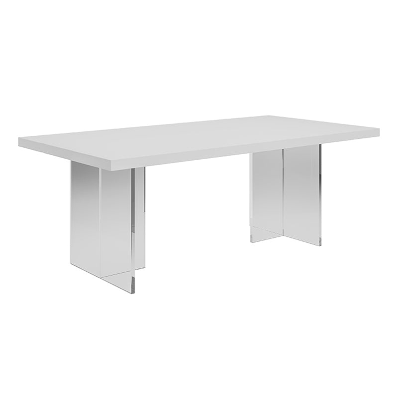 1/2/4/6 Stücke moderne Rechteck -Acryl -Basis -Ess -Ess -Set für Zuhause