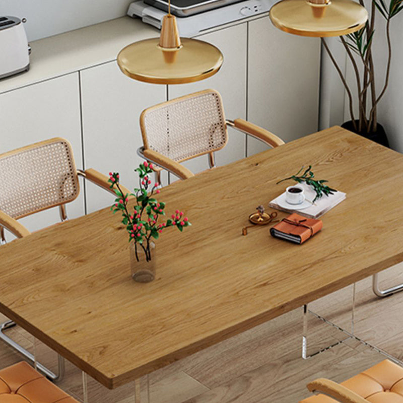 1/2/4/6 Stücke moderne Rechteck -Acryl -Basis -Ess -Ess -Set für Zuhause