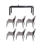 5/7/9 Pcs Modern Stone Rectangle Shape Dinette Table with Armless Chair