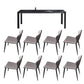 5/7/9 Pcs Modern Stone Rectangle Shape Dinette Table with Armless Chair