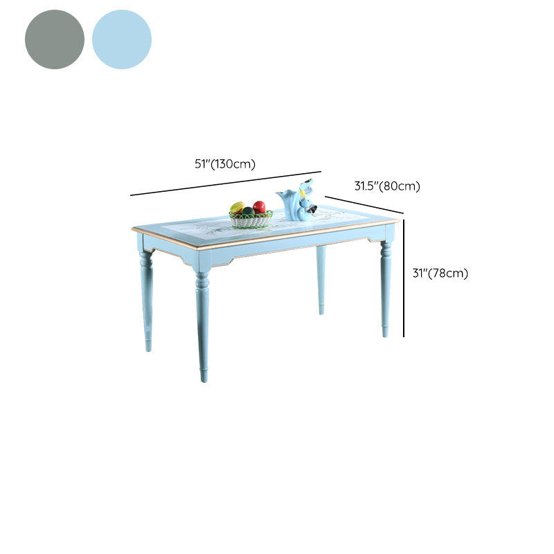 Rustikaler Stil Massives Holz Set mit 5 Esnette Tisch mit armlosen Stuhl