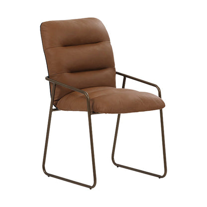 In pelle glam in pelle parsons back metal bash home usa sedia braccio salariale