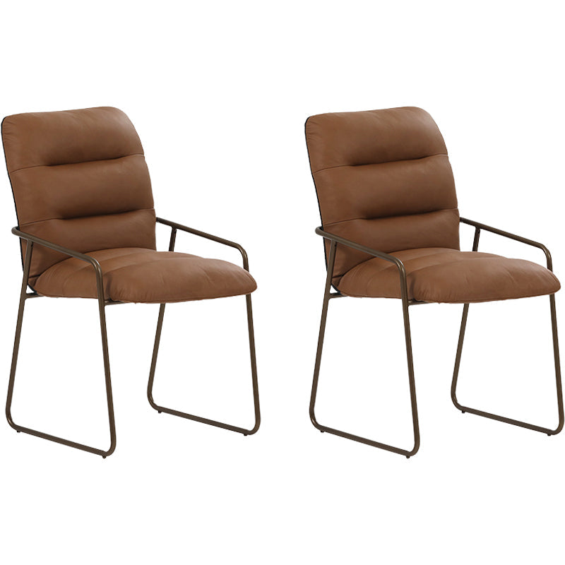 In pelle glam in pelle parsons back metal bash home usa sedia braccio salariale