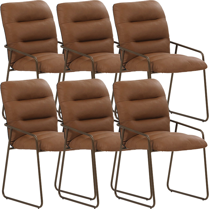 In pelle glam in pelle parsons back metal bash home usa sedia braccio salariale