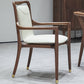 Dining Room Contemporary Walnut Wood Upholstered Solid Back Dining Chair Clearhalo 'Dining Chairs' 'Dining Tables & Seating' 'dining_chair' 'furn' 'furn_dining_chair' 'Furniture' 'Kitchen & Dining Furniture' 7672882