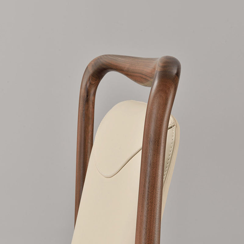 Dining Room Contemporary Walnut Wood Upholstered Solid Back Dining Chair Clearhalo 'Dining Chairs' 'Dining Tables & Seating' 'dining_chair' 'furn' 'furn_dining_chair' 'Furniture' 'Kitchen & Dining Furniture' 7672890