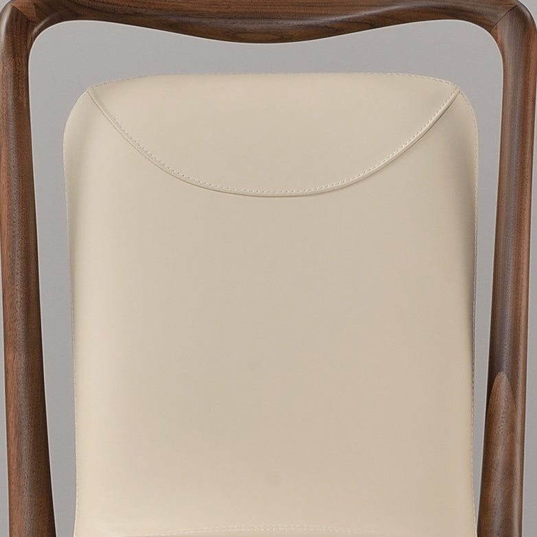 Dining Room Contemporary Walnut Wood Upholstered Solid Back Dining Chair Clearhalo 'Dining Chairs' 'Dining Tables & Seating' 'dining_chair' 'furn' 'furn_dining_chair' 'Furniture' 'Kitchen & Dining Furniture' 7672892