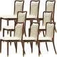 Dining Room Contemporary Walnut Wood Upholstered Solid Back Dining Chair Armless 8 Piece Set Clearhalo 'Dining Chairs' 'Dining Tables & Seating' 'dining_chair' 'furn' 'furn_dining_chair' 'Furniture' 'Kitchen & Dining Furniture' 7672897