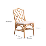 Moderne overdekte rieten kruisback -bekledde eetkamerstoel