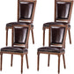 Rustic Style Open Back Brown Solid Wood Home Dining Side Chair Armless 4 Piece Set Clearhalo 'Dining Chairs' 'Dining Tables & Seating' 'dining_chair' 'furn' 'furn_dining_chair' 'Furniture' 'Kitchen & Dining Furniture' 7672977