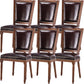 Rustic Style Open Back Brown Solid Wood Home Dining Side Chair Armless 6 Piece Set Clearhalo 'Dining Chairs' 'Dining Tables & Seating' 'dining_chair' 'furn' 'furn_dining_chair' 'Furniture' 'Kitchen & Dining Furniture' 7672980