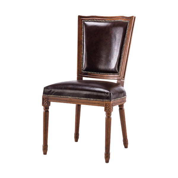 Rustic Style Open Back Brown Solid Wood Home Dining Side Chair Clearhalo 'Dining Chairs' 'Dining Tables & Seating' 'dining_chair' 'furn' 'furn_dining_chair' 'Furniture' 'Kitchen & Dining Furniture' 7672981