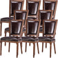 Rustic Style Open Back Brown Solid Wood Home Dining Side Chair Armless 8 Piece Set Clearhalo 'Dining Chairs' 'Dining Tables & Seating' 'dining_chair' 'furn' 'furn_dining_chair' 'Furniture' 'Kitchen & Dining Furniture' 7672982