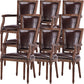 Rustic Style Open Back Brown Solid Wood Home Dining Side Chair With Arms 8 Piece Set Clearhalo 'Dining Chairs' 'Dining Tables & Seating' 'dining_chair' 'furn' 'furn_dining_chair' 'Furniture' 'Kitchen & Dining Furniture' 7672991