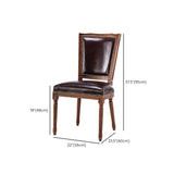 Rustic Style Open Back Brown Solid Wood Home Dining Side Chair Clearhalo 'Dining Chairs' 'Dining Tables & Seating' 'dining_chair' 'furn' 'furn_dining_chair' 'Furniture' 'Kitchen & Dining Furniture' 7672994
