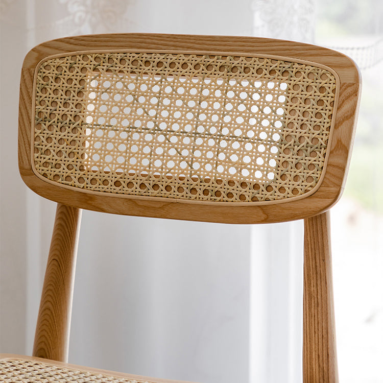 Zeitgenössischer Indoor Massivholz offener armloser Esstuhl