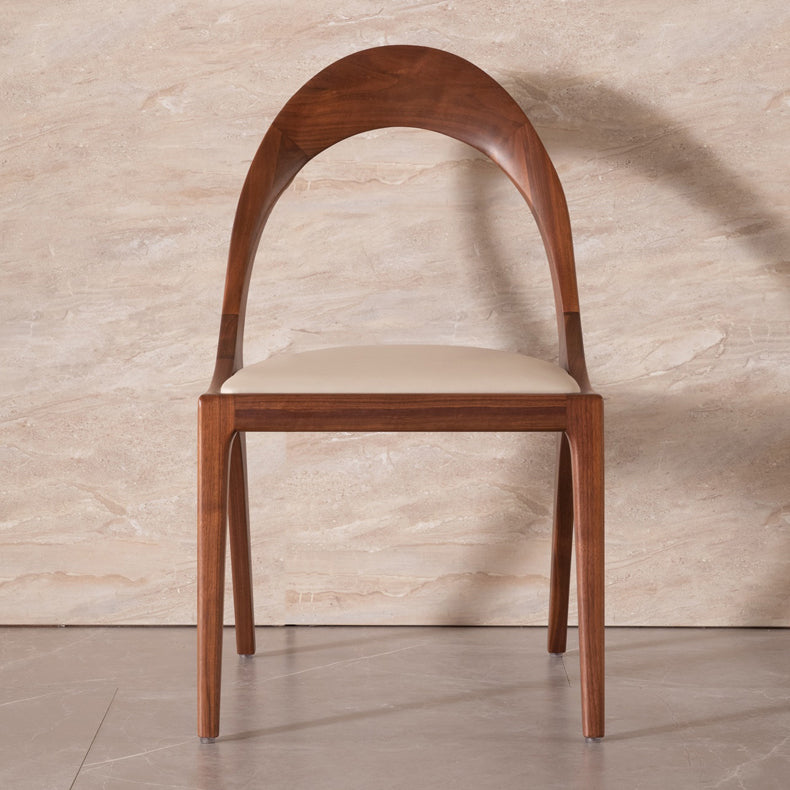 Eigentijdse stijl open rug vast houten huis eetstoelstoel