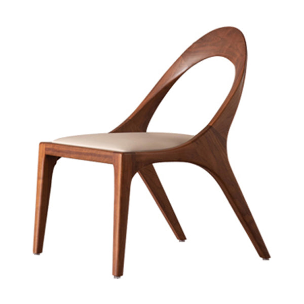 Eigentijdse stijl open rug vast houten huis eetstoelstoel