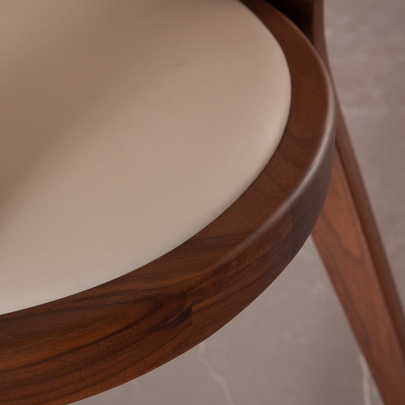 Eigentijdse stijl open rug vast houten huis eetstoelstoel