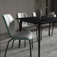 Industrielle Indoor -Kunstlederpolsterer Parsons Armless Dining Stuhl