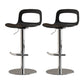 Modern Plastic Adjustable Height Swivel Bar Stool with Footrest