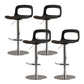 Modern Plastic Adjustable Height Swivel Bar Stool with Footrest