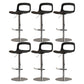 Modern Plastic Adjustable Height Swivel Bar Stool with Footrest