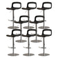 Modern Plastic Adjustable Height Swivel Bar Stool with Footrest
