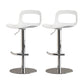 Modern Plastic Adjustable Height Swivel Bar Stool with Footrest