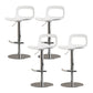 Modern Plastic Adjustable Height Swivel Bar Stool with Footrest