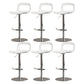 Modern Plastic Adjustable Height Swivel Bar Stool with Footrest
