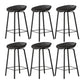 Contemporary Plastic Backrest Counter High Stool with 4 Legs Black 6 Piece Set Clearhalo 'Bar Furniture' 'Bar Stools' 'bar_stools' 'furn' 'furn_bar_stools' 'Furniture' 'Kitchen & Dining Furniture' 7673335