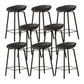 Contemporary Plastic Backrest Counter High Stool with 4 Legs Black 8 Piece Set Clearhalo 'Bar Furniture' 'Bar Stools' 'bar_stools' 'furn' 'furn_bar_stools' 'Furniture' 'Kitchen & Dining Furniture' 7673337
