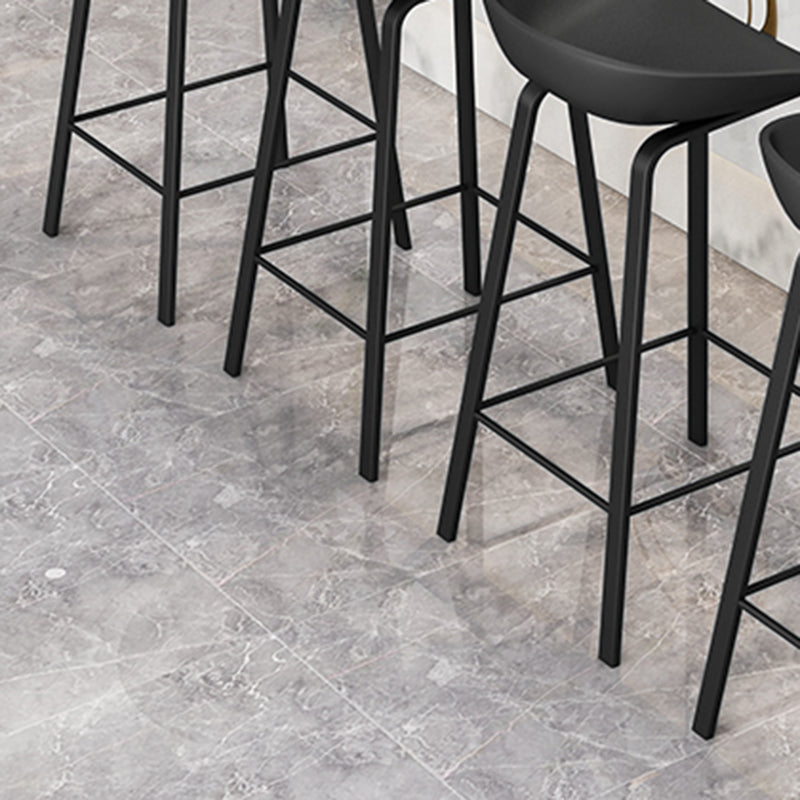 Contemporary Plastic Backrest Counter High Stool with 4 Legs Clearhalo 'Bar Furniture' 'Bar Stools' 'bar_stools' 'furn' 'furn_bar_stools' 'Furniture' 'Kitchen & Dining Furniture' 7673339