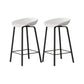 Contemporary Plastic Backrest Counter High Stool with 4 Legs White 2 Piece Set Clearhalo 'Bar Furniture' 'Bar Stools' 'bar_stools' 'furn' 'furn_bar_stools' 'Furniture' 'Kitchen & Dining Furniture' 7673340