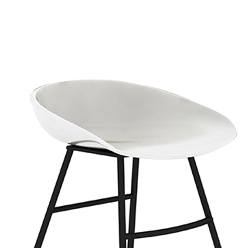 Contemporary Plastic Backrest Counter High Stool with 4 Legs Clearhalo 'Bar Furniture' 'Bar Stools' 'bar_stools' 'furn' 'furn_bar_stools' 'Furniture' 'Kitchen & Dining Furniture' 7673344