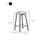 Contemporary Plastic Backrest Counter High Stool with 4 Legs Clearhalo 'Bar Furniture' 'Bar Stools' 'bar_stools' 'furn' 'furn_bar_stools' 'Furniture' 'Kitchen & Dining Furniture' 7673348