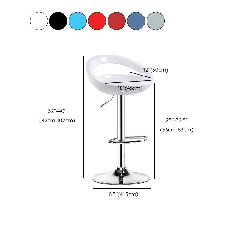 Sgabello moderno di plastica in plastica in plastica inoltre regolabile con poggiapiedi