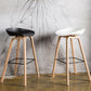 Salon contemporain Jois de bois tabouret de bar arrière basse avec repose-pied