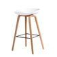 Salon contemporain Jois de bois tabouret de bar arrière basse avec repose-pied