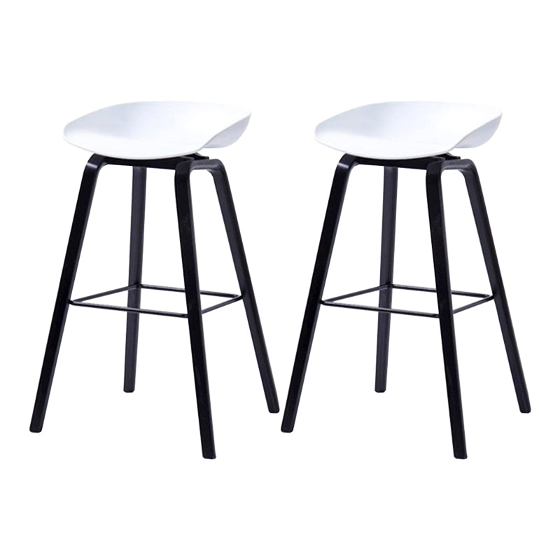 Salon contemporain Jois de bois tabouret de bar arrière basse avec repose-pied