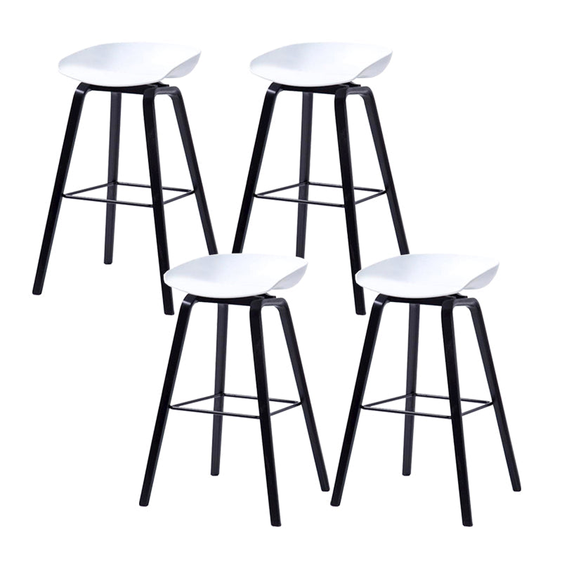 Salon contemporain Jois de bois tabouret de bar arrière basse avec repose-pied