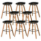 Salon contemporain Jois de bois tabouret de bar arrière basse avec repose-pied